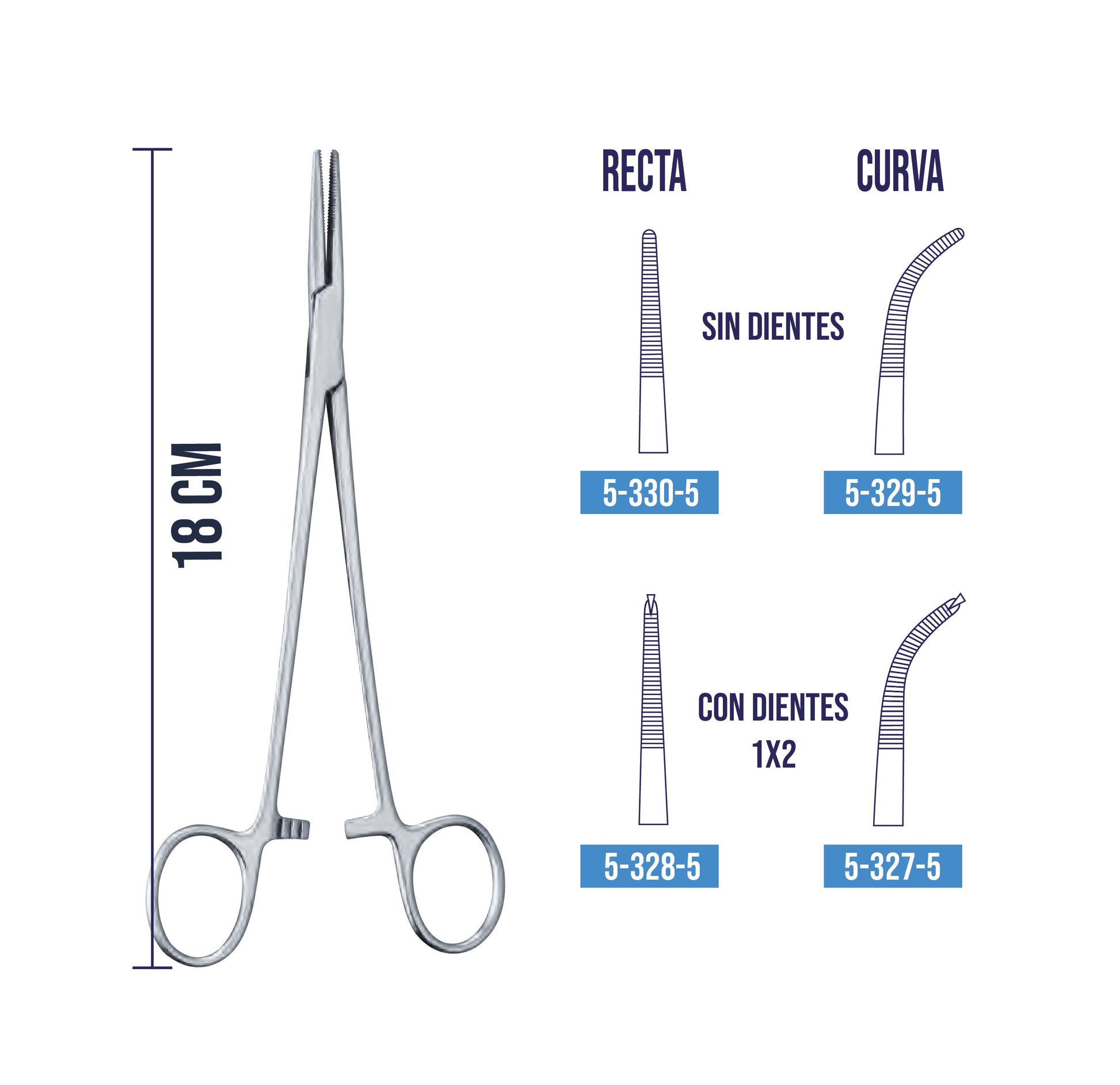 Pinza Adson Quirúrgica de Acero Inoxidable | Hergom Medical