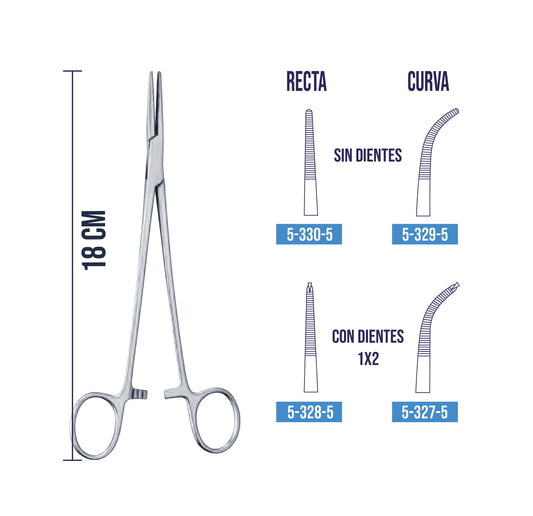 Pinza Adson Quirúrgica de Acero Inoxidable | Hergom Medical
