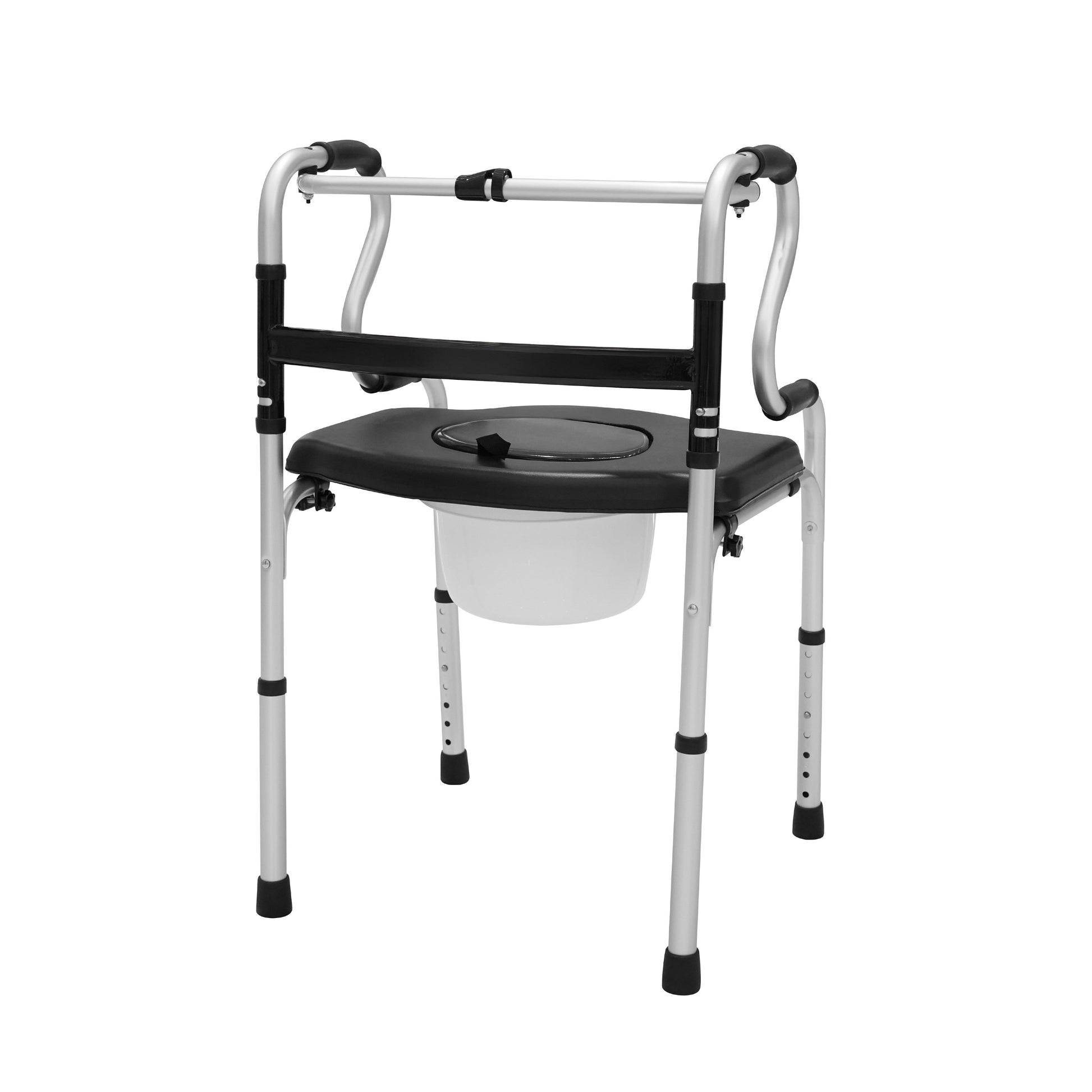 Andadera plegable AN15GDP con asiento elevado, cómodo extraíble de 5 L y y funciones para baño Handy