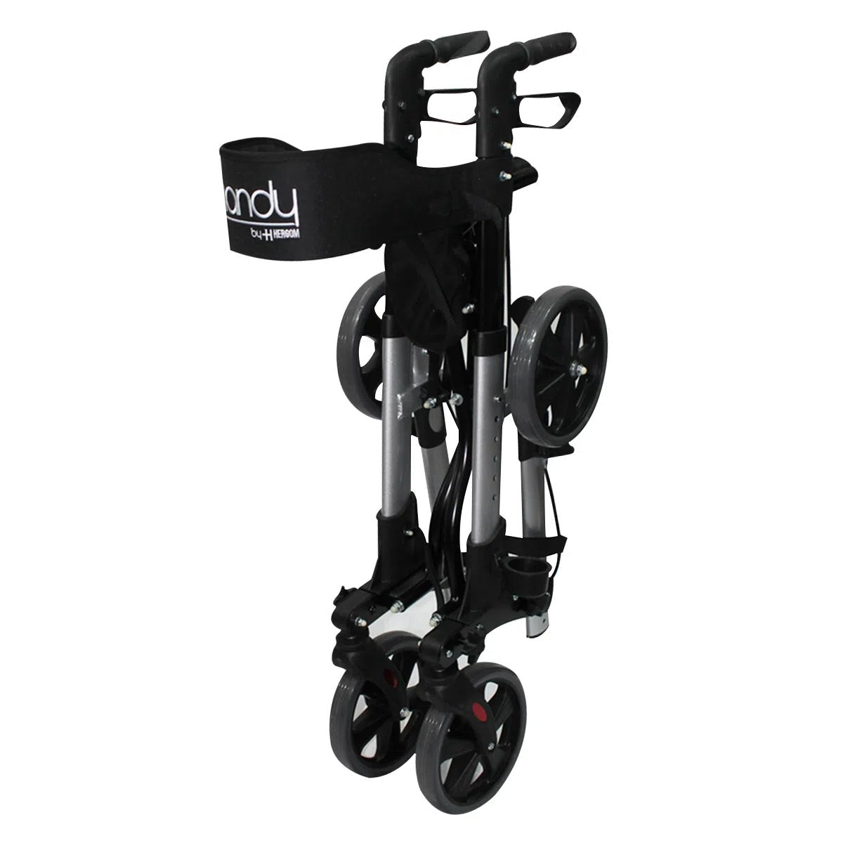 Andadera plegable con ruedas, asiento acolchado, porta bastón y ajuste de altura AN01A Handy