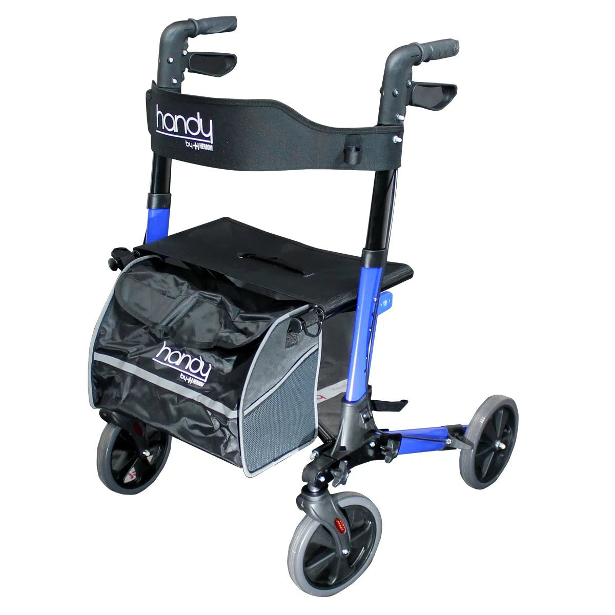 Andadera plegable con ruedas, asiento acolchado, porta bastón y ajuste de altura AN01A Handy