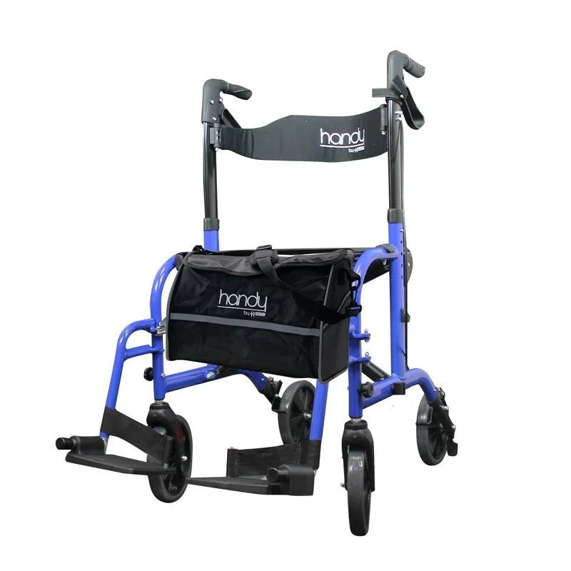 Andadera Plegable Híbrida con Ruedas, Asiento y Altura Regulable Handy