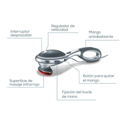 Aparato de Masaje MG70 por Golpeteo de Doble Función, Opción de Calor Infrarrojo y Antideslizante con Superficie Soft Touch / MG70 Marca Beurer