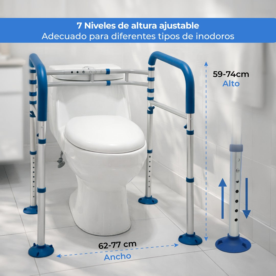 Barra de Apoyo para Baño AWC06 | Agarradera de Seguridad Antiderrapante de Acero | Handy