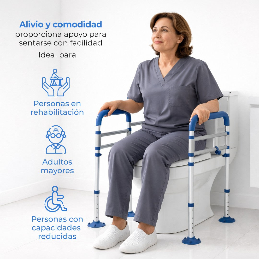 Barra de Apoyo para Baño AWC06 | Agarradera de Seguridad Antiderrapante de Acero | Handy