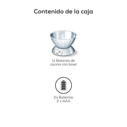 Báscula de Cocina KS54 Digital Gramera de Acero Inoxidable / KS54 Marca Beurer
