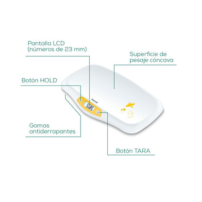Báscula Digital para Bebés / BY80 Marca Beurer