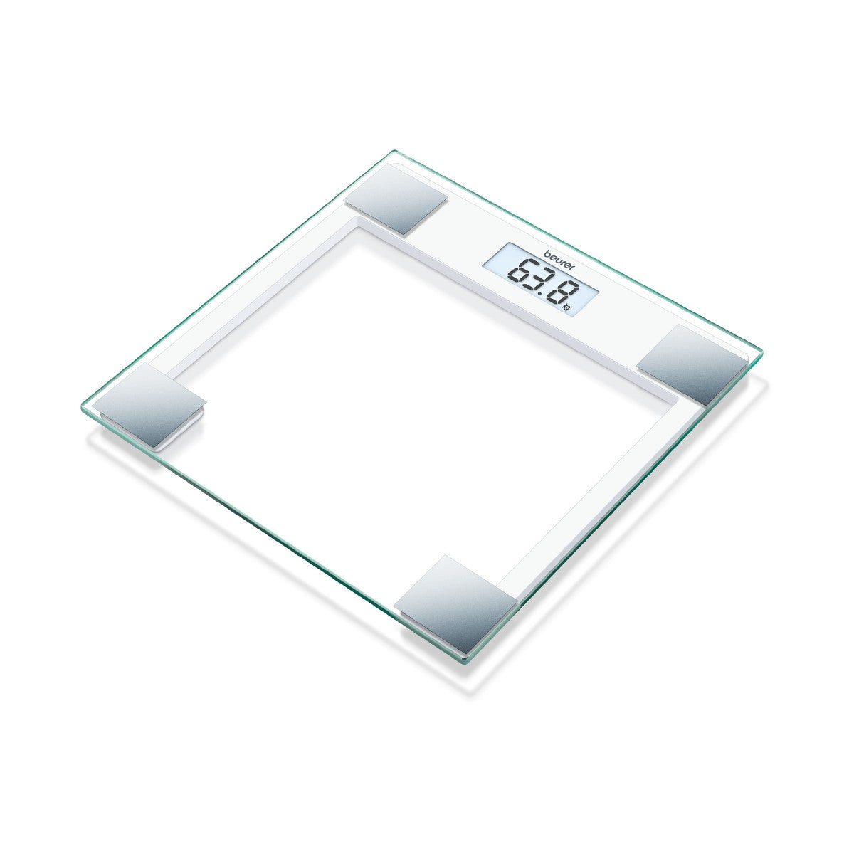 Báscula Doméstica de Vidrio con Pantalla Color Blanca / GS14 Marca Beurer