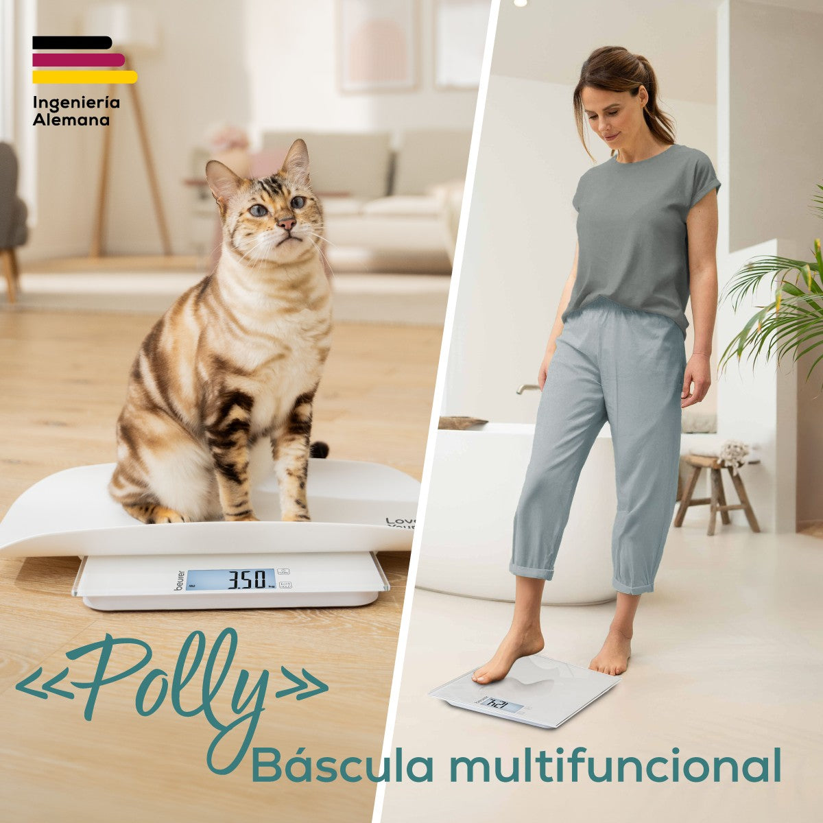 Báscula Multifuncional para Perros, Gatos y Humanos "Polly" PP170 Beurer
