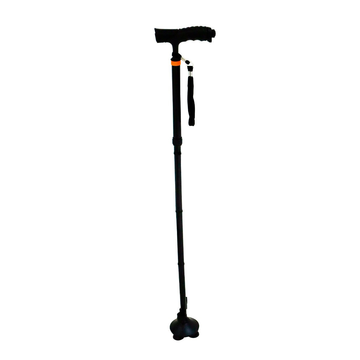 Bastón de aluminio plegable con luz led y base de pie giratoria Handy