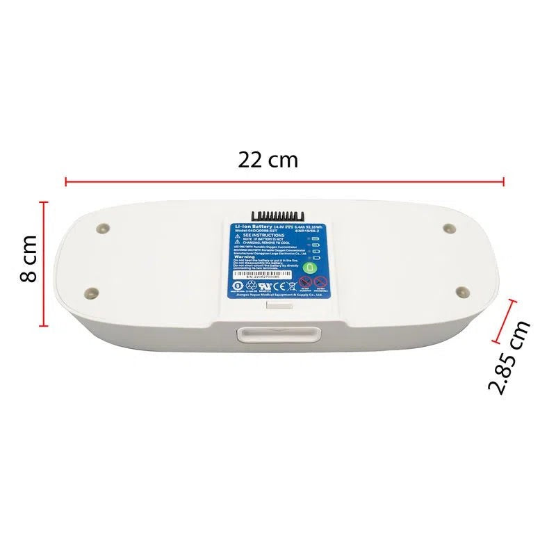 Batería de repuesto recargable para concentrador portátil 7F‑7 | Hasta 5 h duración Handy