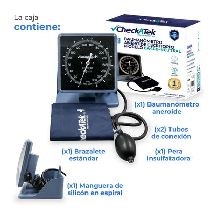 Baumanómetro Aneroide con Manómetro de Alta Calidad y Diseño Ergonómico Checkatek