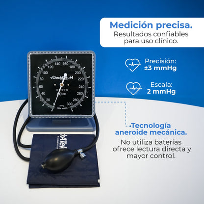 Baumanómetro Aneroide con Manómetro de Alta Calidad y Diseño Ergonómico Checkatek
