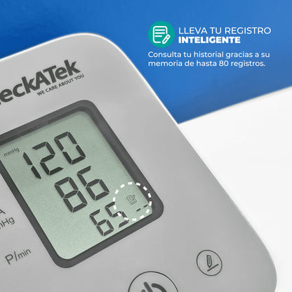 Baumanómetro Digital Automático de Brazo con Pantalla LCD y 80 Memorías BD-2 | Preciso y de fácil uso Checkatek