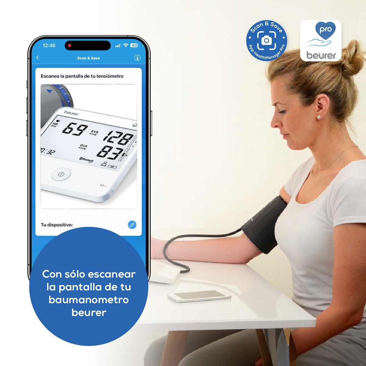 Baumanómetro digital brazo ECG | Presión Arterial y Pulso Beurer