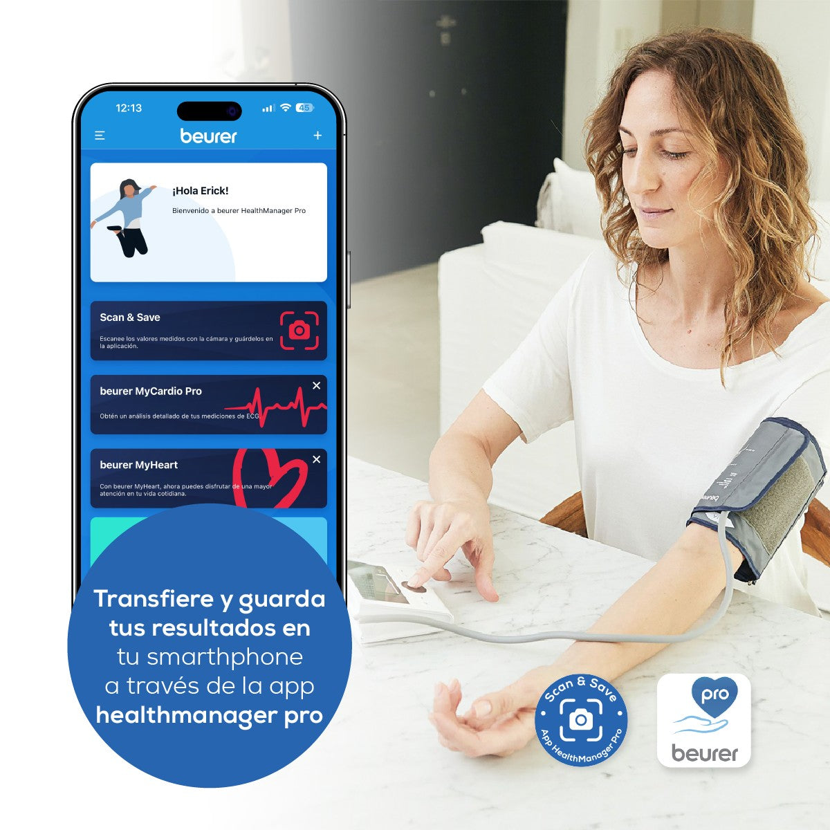 Baumanómetro Digital de Brazo Beurer hasta 42 cm Medición Automática BM28 Beurer