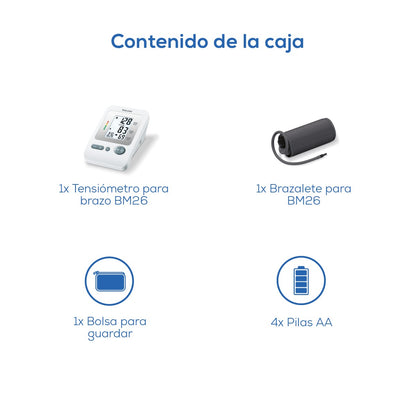 Baumanómetro Digital de Brazo BM26 | Monitor de Presión con Indicador de Riesgo y Detección de Ritmos Irregulares Beurer