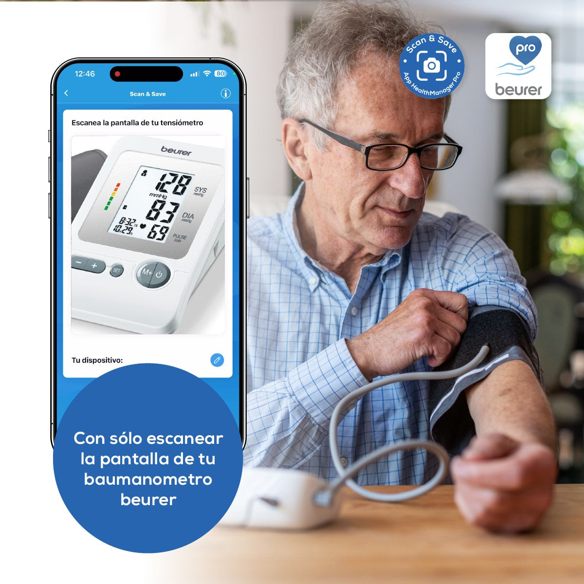 Baumanómetro Digital de Brazo BM26 | Monitor de Presión con Indicador de Riesgo y Detección de Ritmos Irregulares Beurer