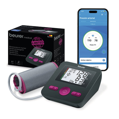 Baumanómetro Digital de Brazo BM27 Pantalla XL con Indicador de Riesgo Beurer