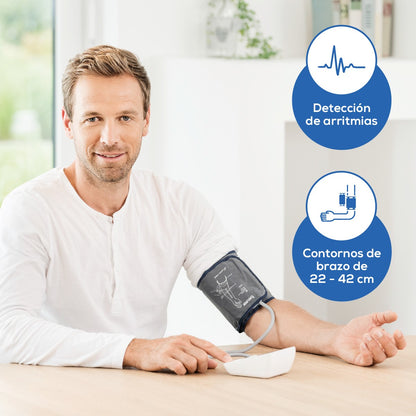 Baumanómetro Digital de Brazo BM27 Pantalla XL con Indicador de Riesgo Beurer