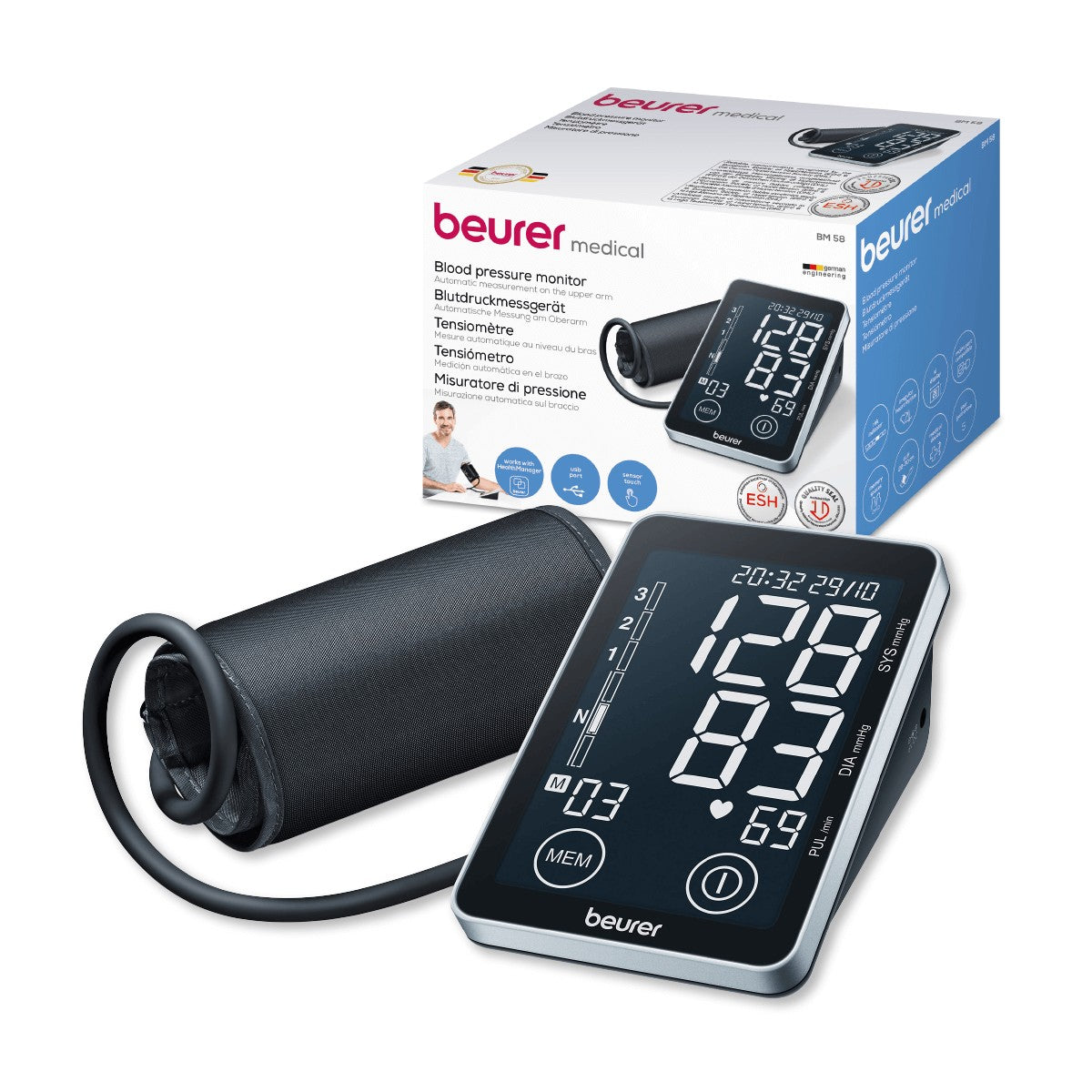Beurer BM58 con pantalla XL y panel táctil
