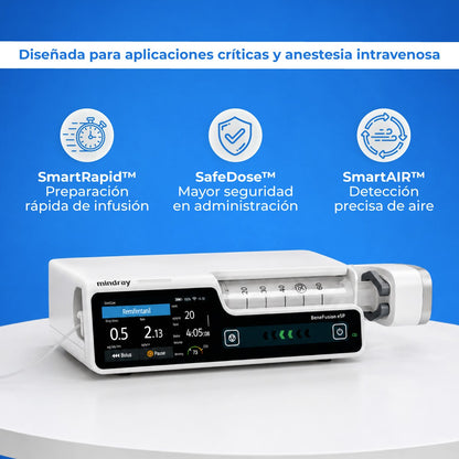 Bomba de Infusión de Jeringa con TIVA TCI de Uso Humano con Pantalla Táctil Capacitiva de 3.5 Pulgadas BeneFusion Mindray