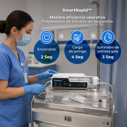 Bomba de Infusión de Jeringa con TIVA TCI de Uso Humano con Pantalla Táctil Capacitiva de 3.5 Pulgadas BeneFusion Mindray
