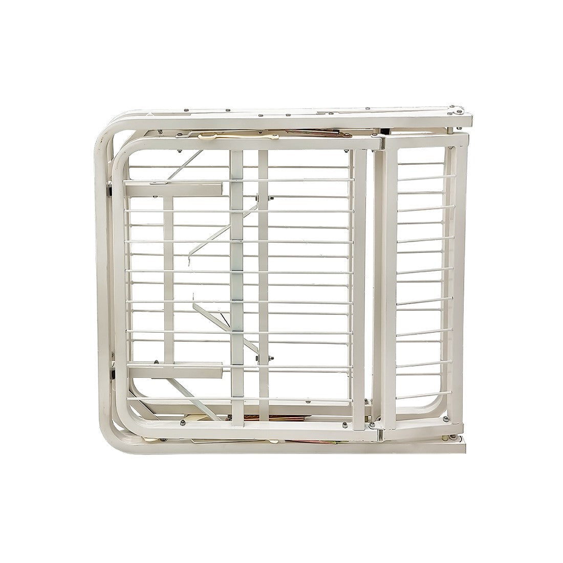 Cama hospitalaria de acero esmaltado de alta resistencia plegable con 10 niveles de altura para respaldo y 5 para reposapiernas con soporte de hasta 130 KG