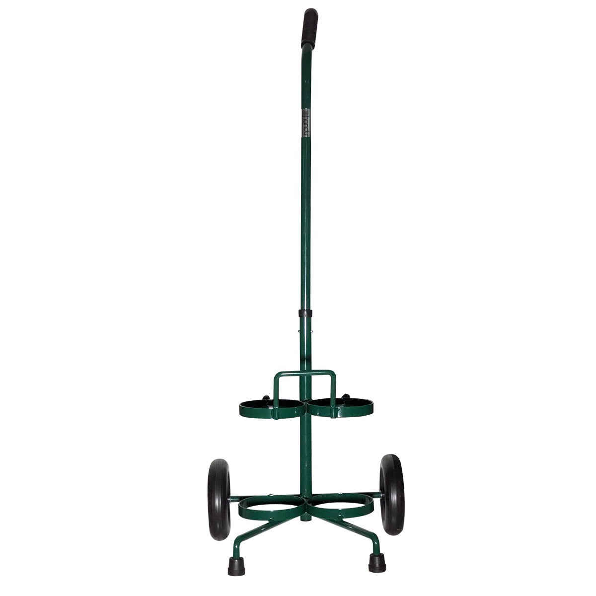 Carrito porta cilindros de oxígeno doble con ruedas resistentes empuñadura de PVC ajustable y altura regulable Handy