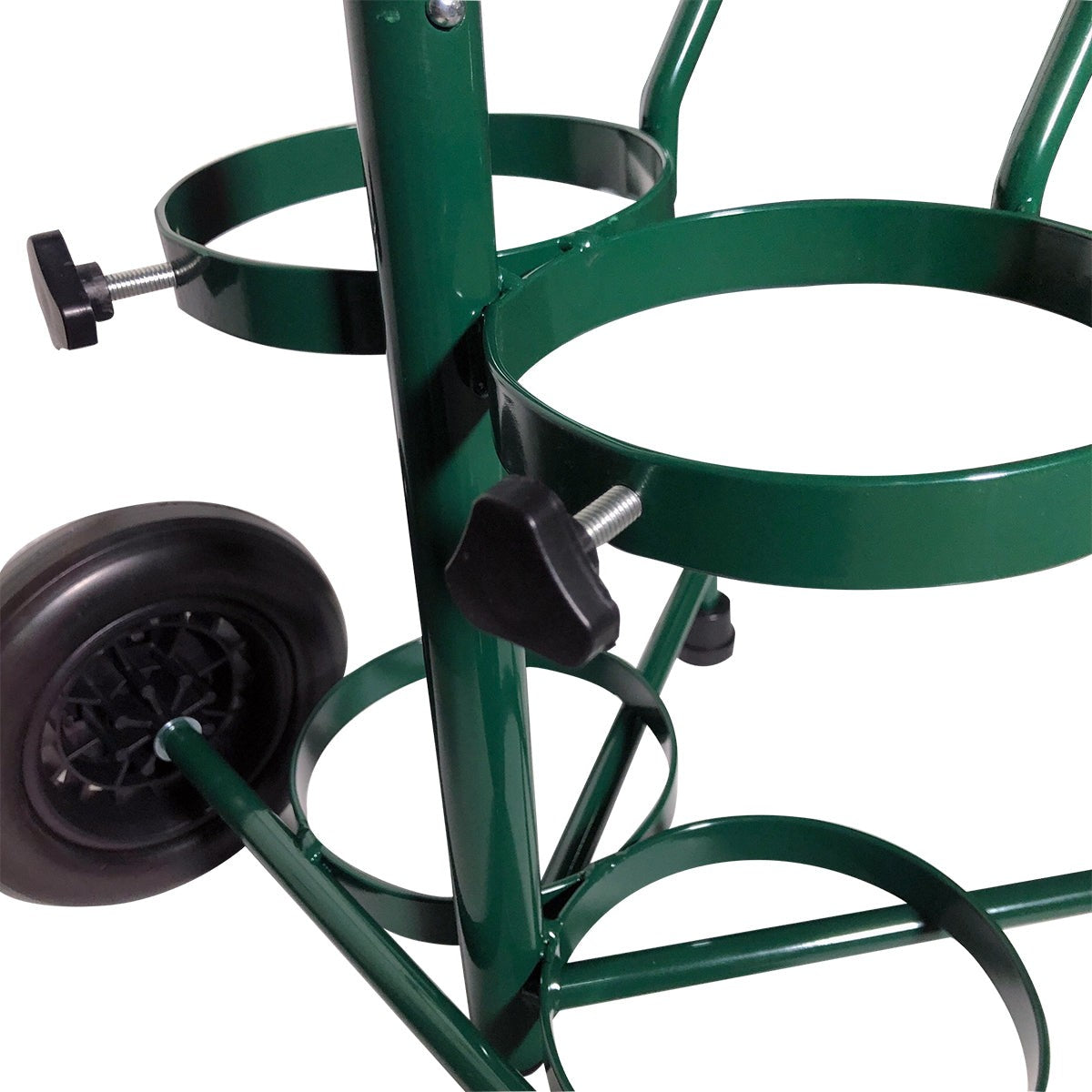 Carrito porta cilindros de oxígeno doble con ruedas resistentes empuñadura de PVC ajustable y altura regulable Handy
