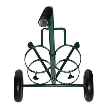 Carrito porta cilindros de oxígeno doble con ruedas resistentes empuñadura de PVC ajustable y altura regulable Handy