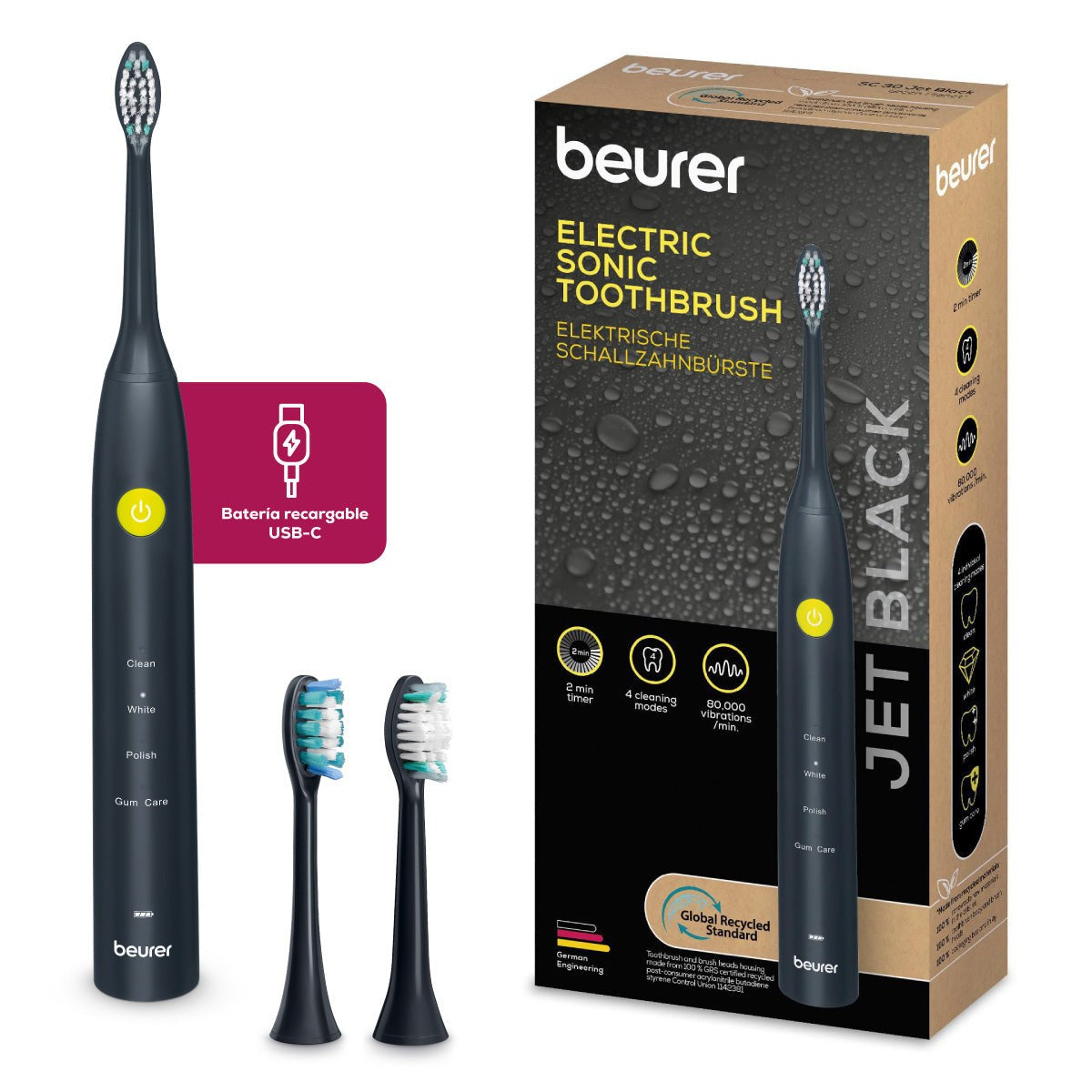 Cepillo de dientes eléctrico sónico SC30BF2025 limited edition cherry Beurer