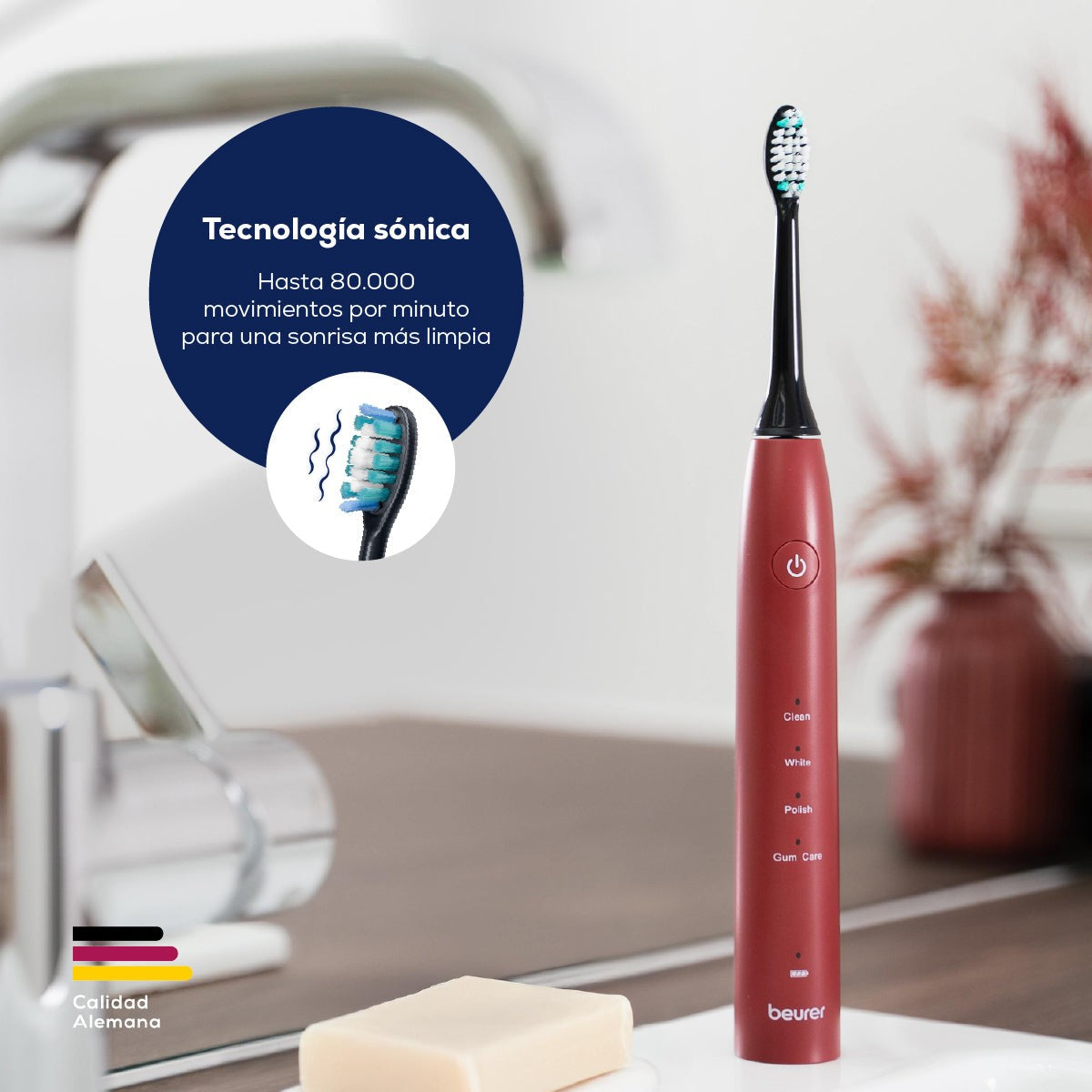 Cepillo de dientes eléctrico sónico SC30BF2025 limited edition cherry Beurer