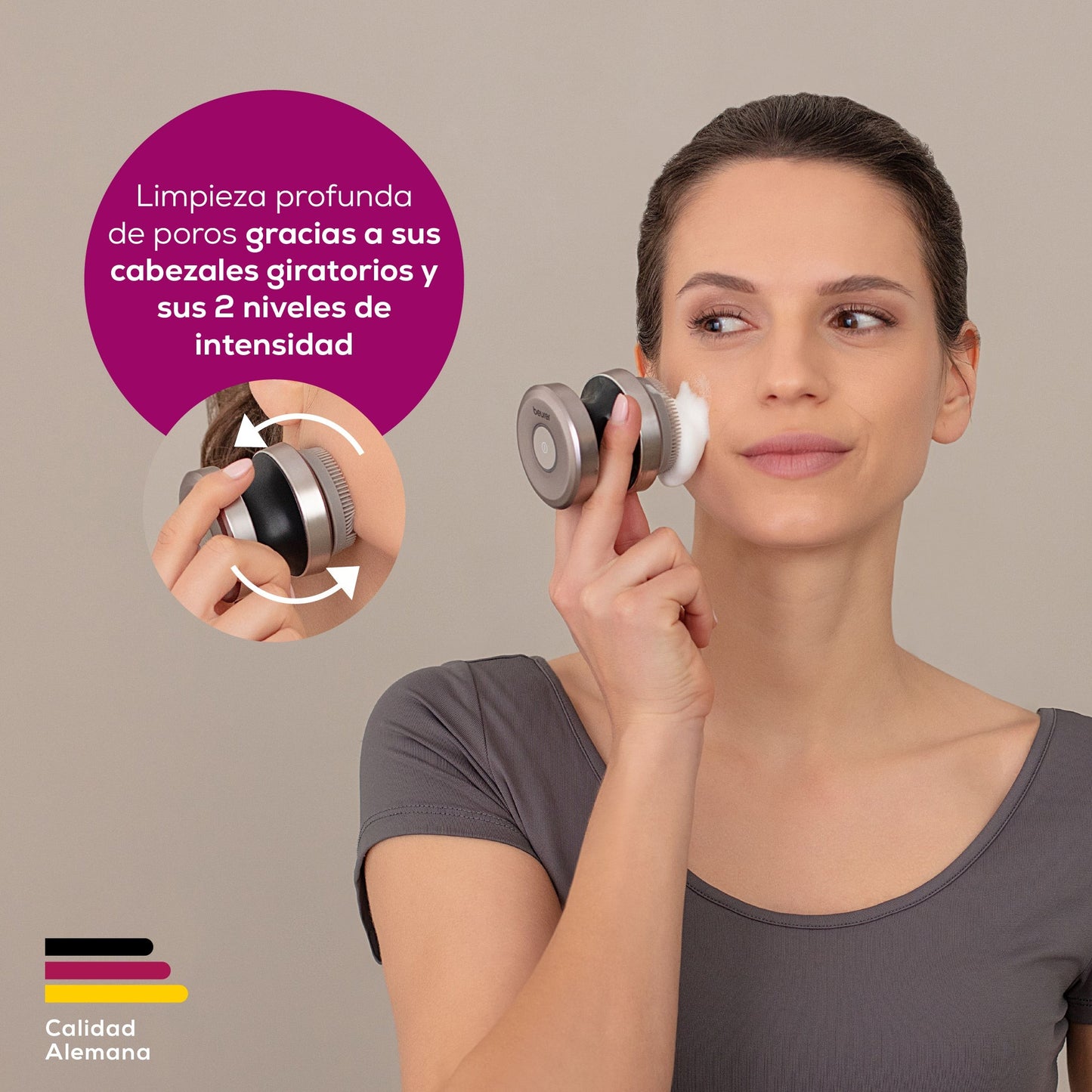 Cepillo facial FC59 de rotación dual Beurer