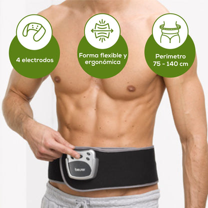 Cinturón Lumbar TENS con Diseño Flexible y Ajuste Universal EM38 Beurer