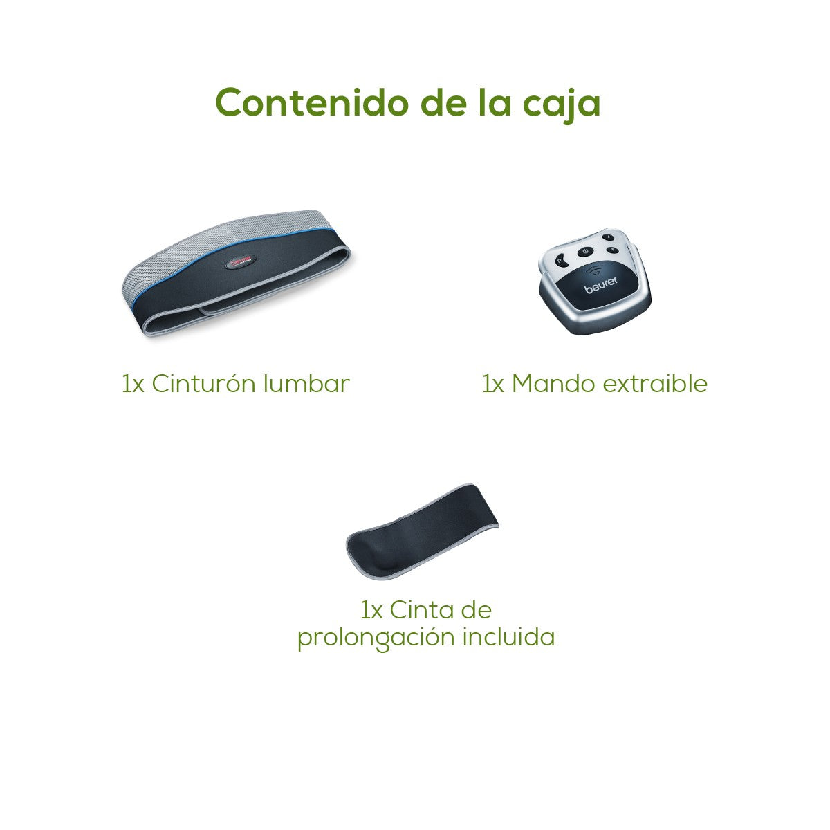 Cinturón Lumbar TENS con Diseño Flexible y Ajuste Universal EM38 Beurer