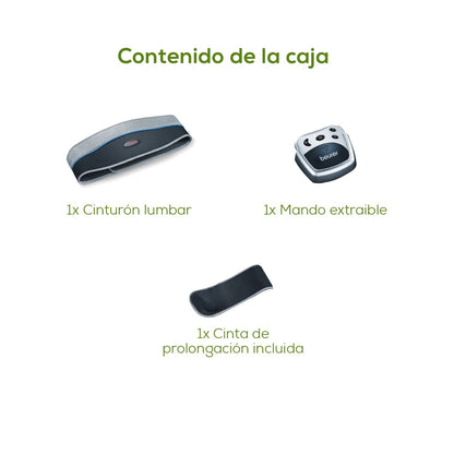Cinturón Lumbar TENS con Diseño Flexible y Ajuste Universal EM38 Beurer