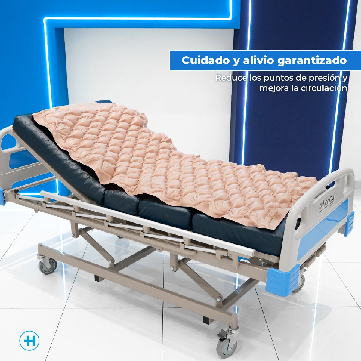 Colchón de presión alterna con compresor ultrasilencioso para uso clínico o domiciliario Handy