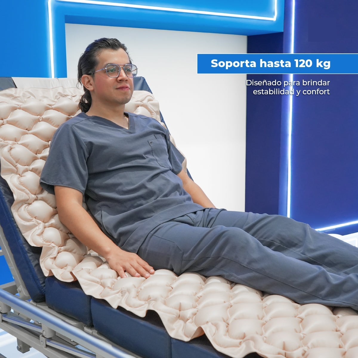 Colchón de presión alterna con compresor ultrasilencioso para uso clínico o domiciliario Handy