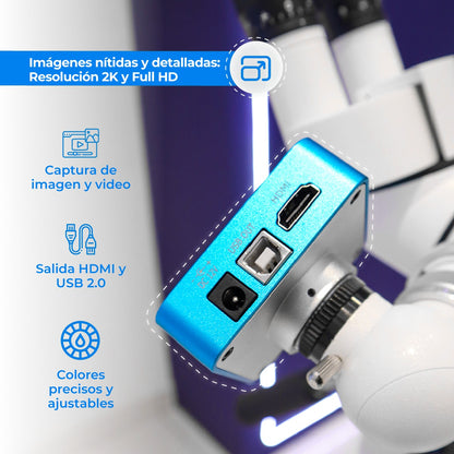 Colposcopio con Brazo Pantográfico LED + Colpocámara HDMI 2K - Kit Colposcopio CO-LED1 Marca Microgyn