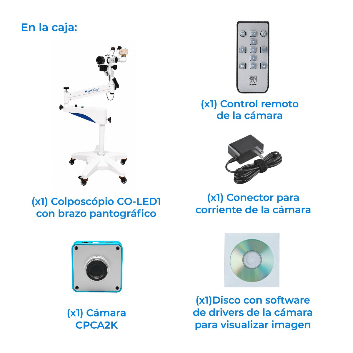 Colposcopio con Brazo Pantográfico LED + Colpocámara HDMI 2K - Kit Colposcopio CO-LED1 Marca Microgyn