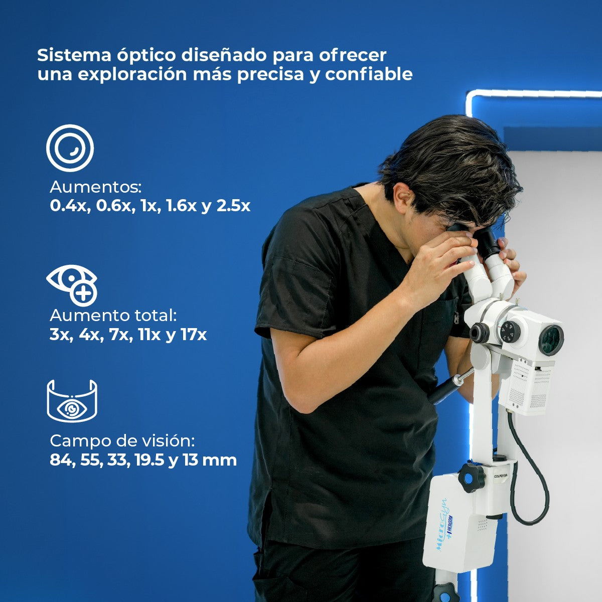 Colposcopio de pedestal con luz LED MicroGyn