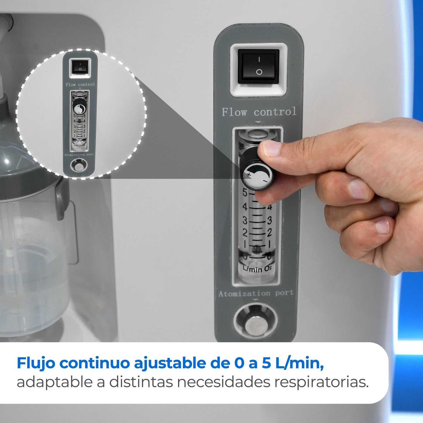 Concentrador de Oxígeno 5 L OL V5S – Equipo de Flujo de Aire (Uso General) Handy