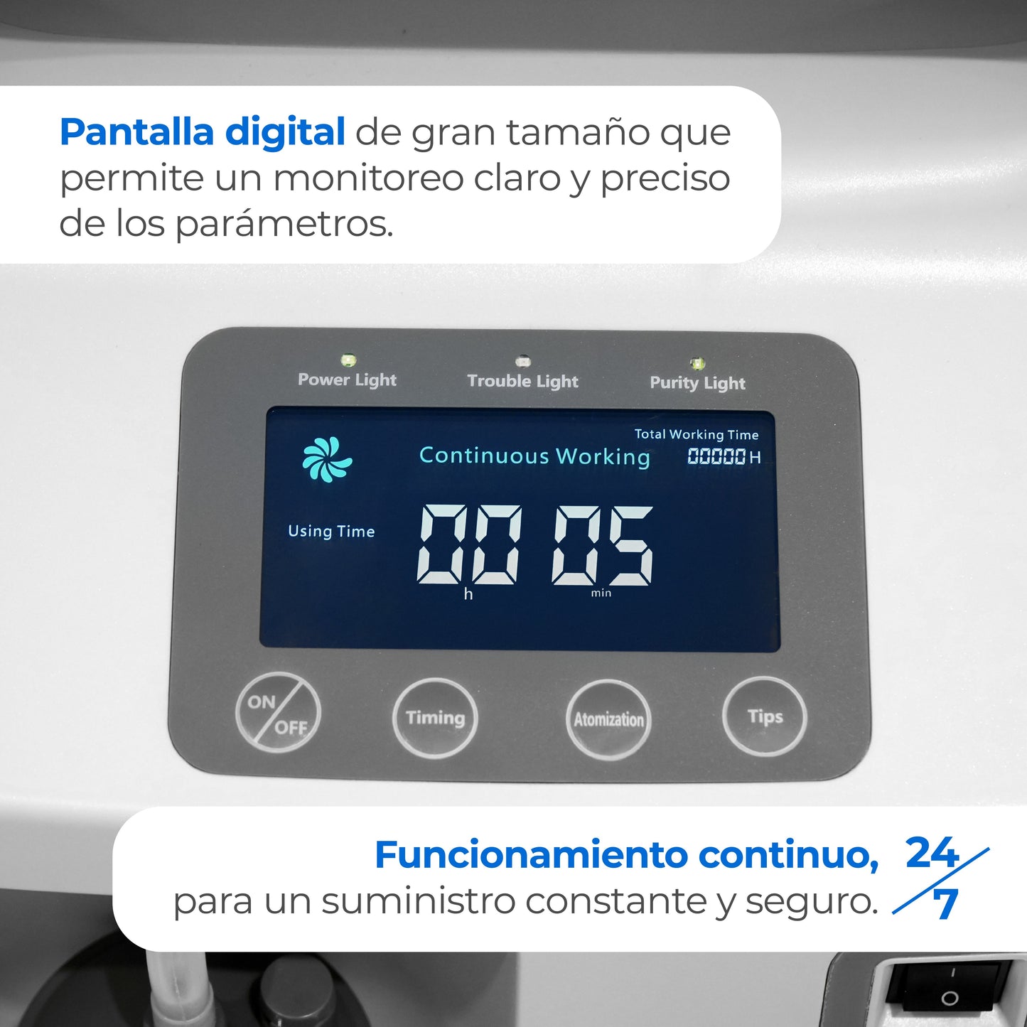 Concentrador de Oxígeno 5 L OL V5S – Equipo de Flujo de Aire (Uso General) Handy