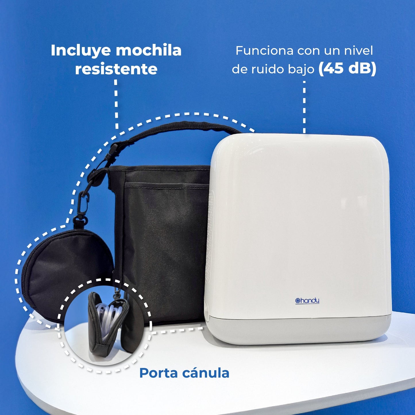 Concentrador de Oxígeno Portátil 6 L/min 8F-2A) Handy