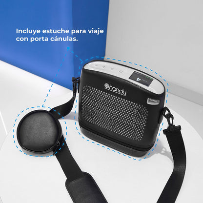 Concentrador de Oxígeno Portátil 7F-7 de Hasta 3.5 L/min con Batería Recargable Handy
