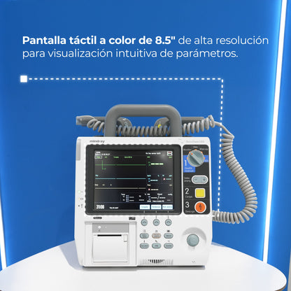 Desfibrilador Monitor Bifásico Profesional 4 en 1 Desfibrilación Manual, DEA, Marcapasos y Monitorización / BeneHeart D6 Marca Mindray