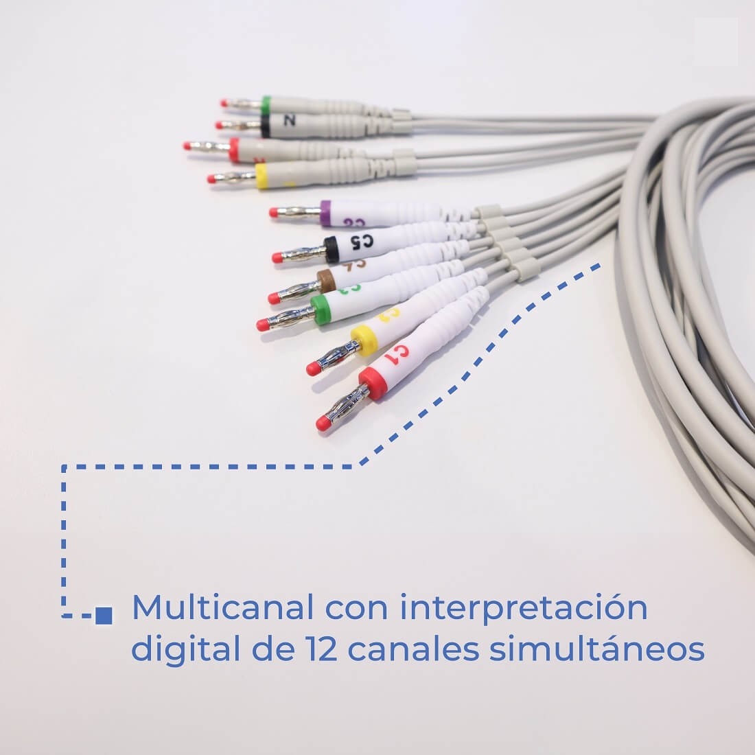 Electrocardiógrafo con interpretación Trismed 812AR con pantalla móvil y touch Trismed