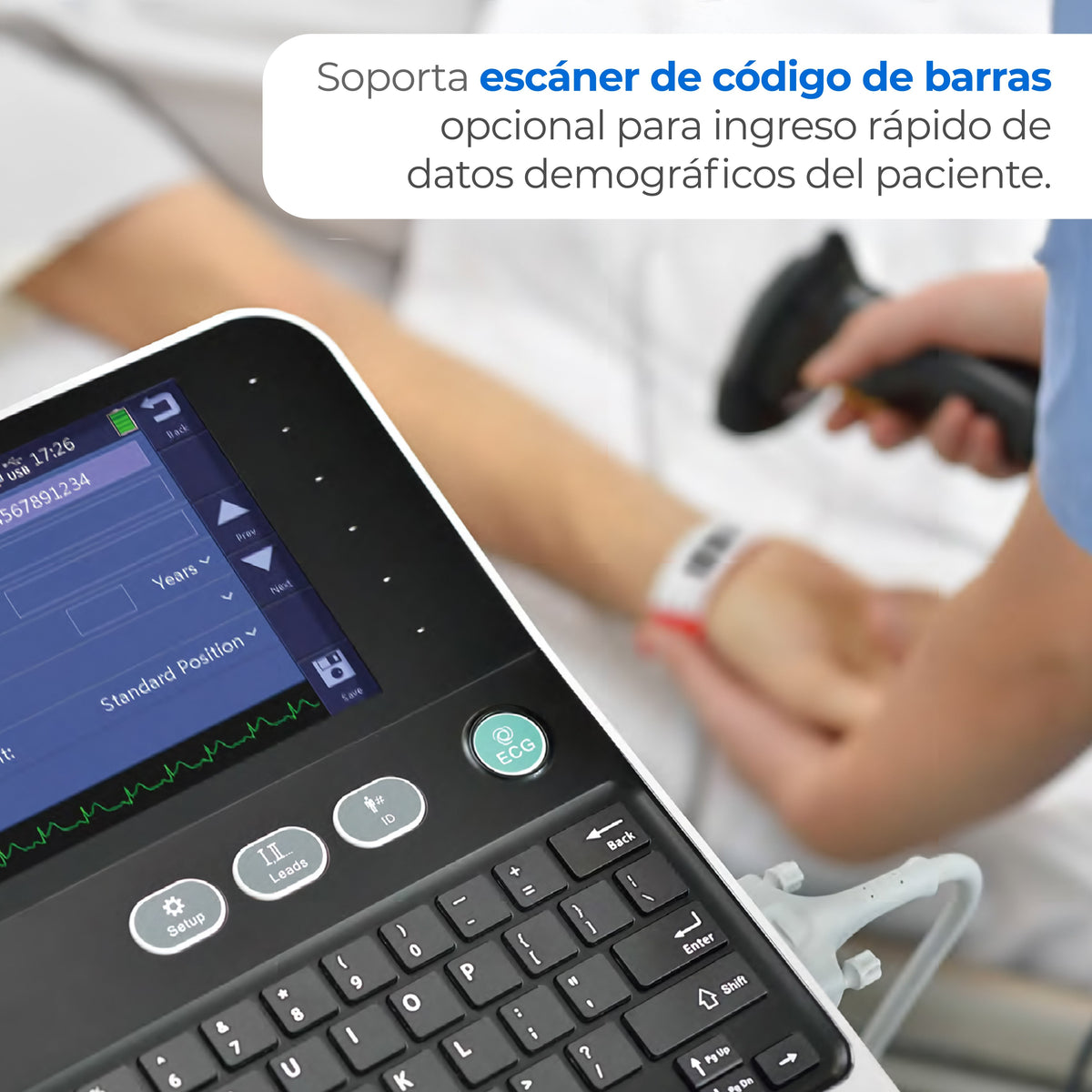 Electrocardiógrafo de 12 Canales y Algoritmo Glasgow, Pantalla 8 Pulgadas de Alta Resolución / BeneHeart R12 ECG Marca Mindray