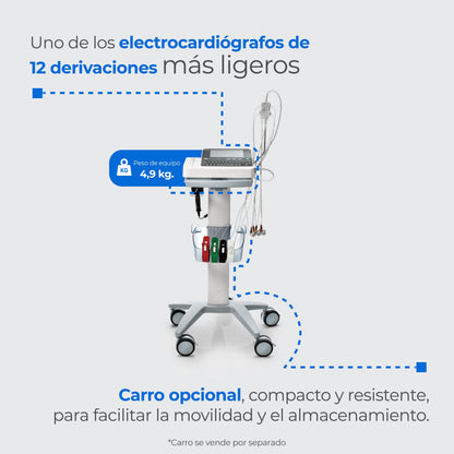 Electrocardiógrafo de 12 Canales y Algoritmo Glasgow, Pantalla 8 Pulgadas de Alta Resolución / BeneHeart R12 ECG Marca Mindray